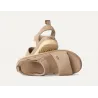 Sandalias UGG beige mujer con velcro y suela gruesa | Comodidad y estilo