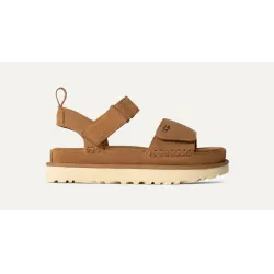 Sandalias UGG camel mujer en ante con velcro y suela resistente