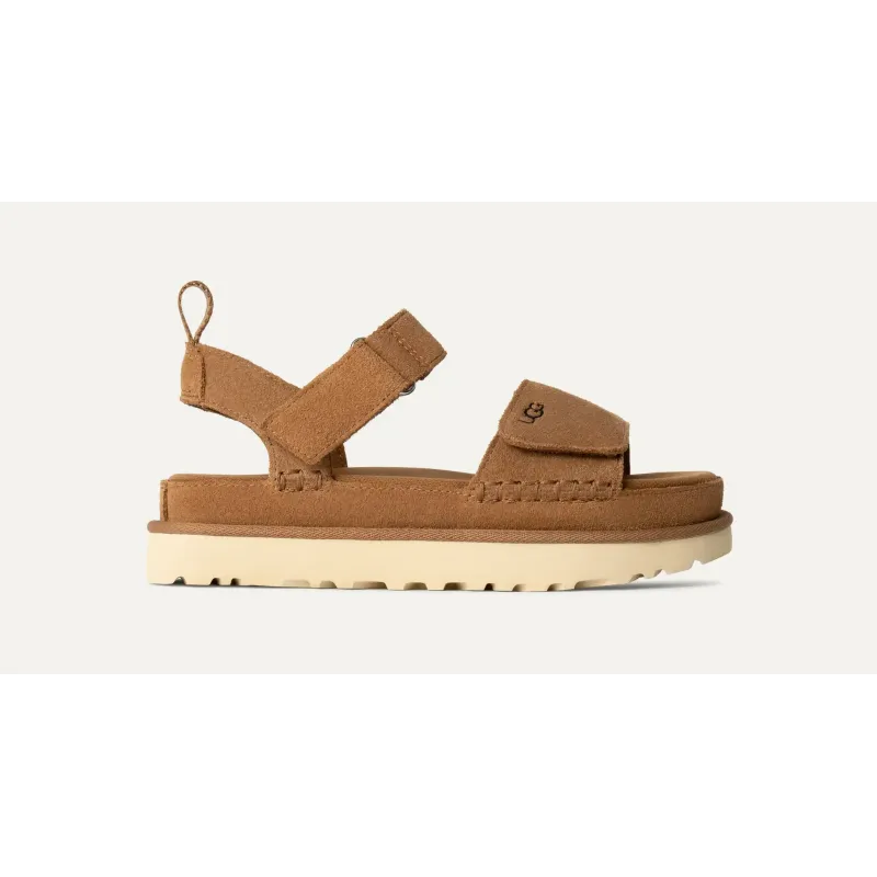 Sandalias UGG camel mujer en ante con velcro y suela resistente