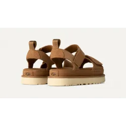 Sandalias UGG camel mujer en ante con velcro y suela resistente