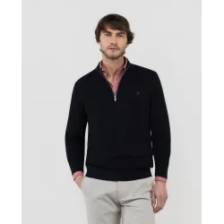Jersey marino hombre con cremallera | Punto cómodo