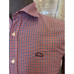 Camisa cuadros marino rojo EOLO
