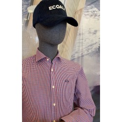 Camisa cuadros marino rojo EOLO