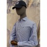 Camisa Vichy Hombre Azul | 100% Algodón | Cuadros Pequeños