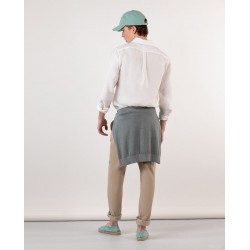 Camisa de lino polera blanca El Ganso para hombre | Camisa fresca verano