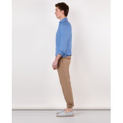 Camisa de lino polera azul celeste El Ganso hombre | Estilo veraniego