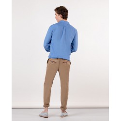 Camisa de lino polera azul celeste El Ganso hombre | Estilo veraniego