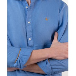 Camisa de lino polera azul celeste El Ganso hombre | Estilo veraniego