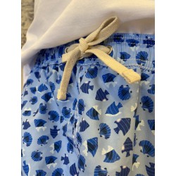 Bañador Hombre Estampado Marino Azul | Eolo Swimwear